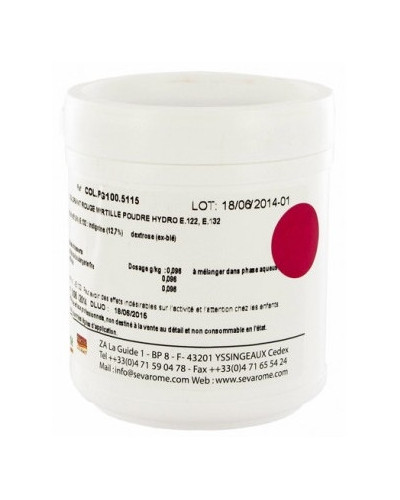 Colorant hydrosoluble rouge myrtille Sévarome (100gr)