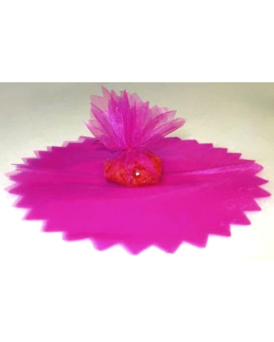 10 tulles cristal pointu fuchsia transparents