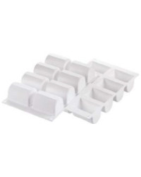 Moule 8 bûchettes silicone blanc
