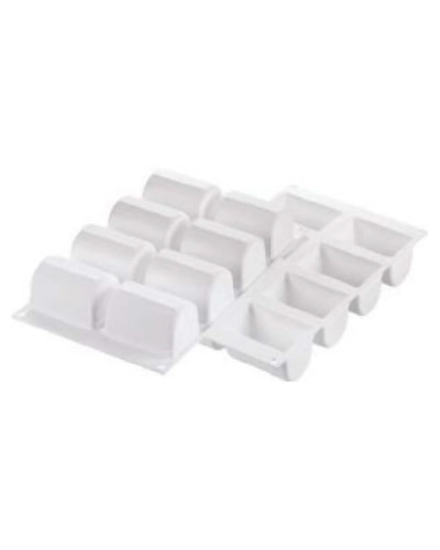 Moule 8 bûchettes silicone blanc