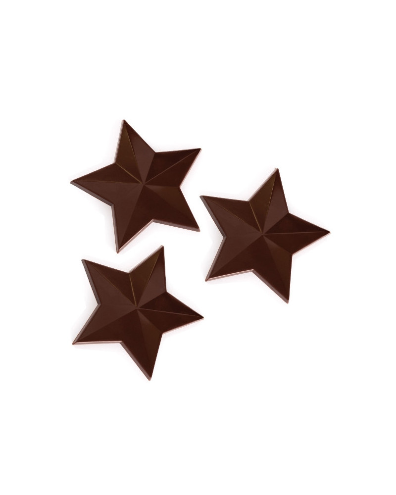 Moule pour friture en chocolat 35 petites étoiles 3 cm