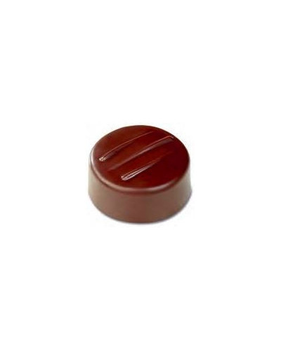 Moule chocolat bonbons ronds 3 rayures