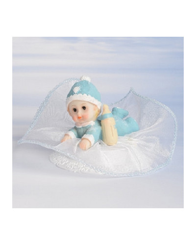 Bébé garçon sur tulle hauteur 7 cm