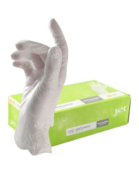 Gants vinyle naturel non poudrés taille M