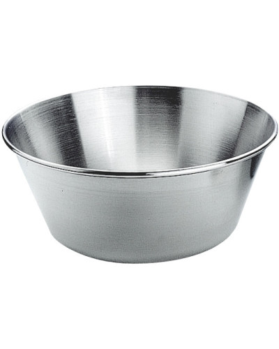 Bassine inox bord roulé ouvert fond plat