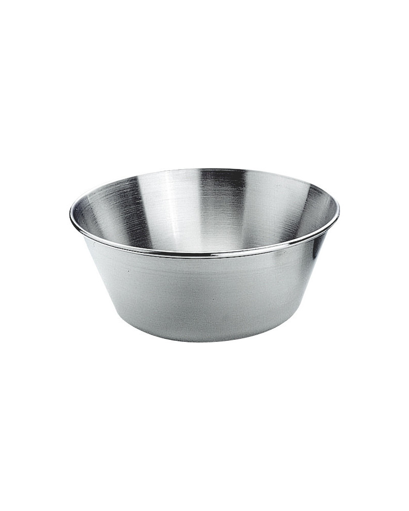 Bassine inox bord roulé ouvert fond plat