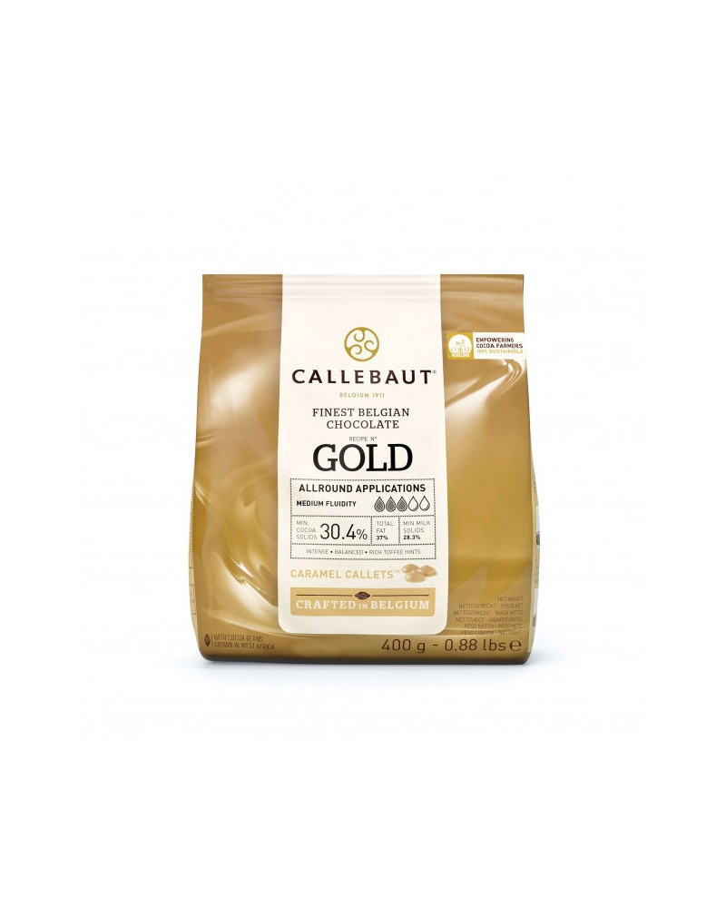 Chocolat blanc 30,4% Caramel Gold Callebaut 400g