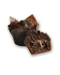 24 Muffins cacao, fourrés chocolat noisette