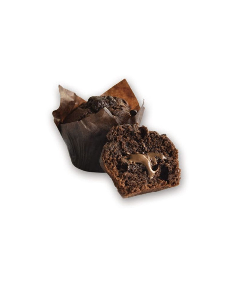 24 Muffins cacao, fourrés chocolat noisette