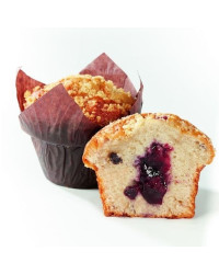28 Muffins fruits rouges, décor crumble