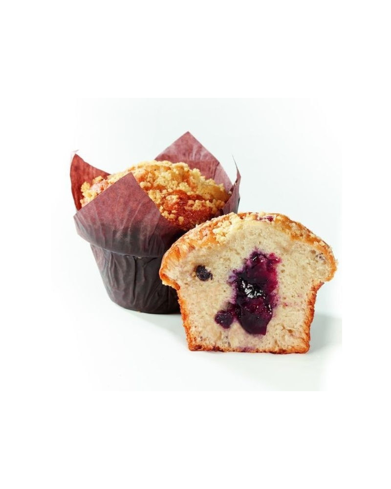 28 Muffins fruits rouges, décor crumble