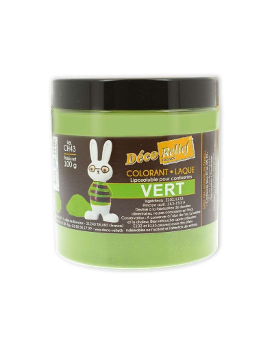 Colorant laqué VERT 100g Déco relief