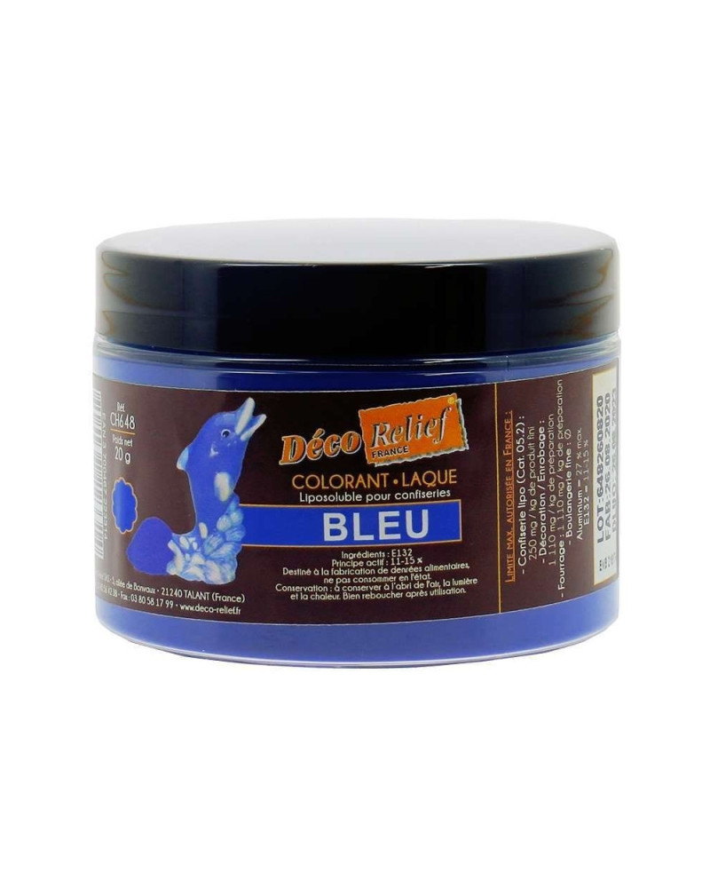 Colorant laqué bleu 20g Déco relief