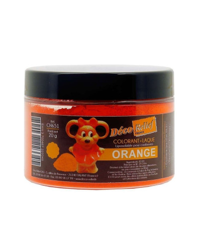 Colorant laqué orange 20g Déco relief