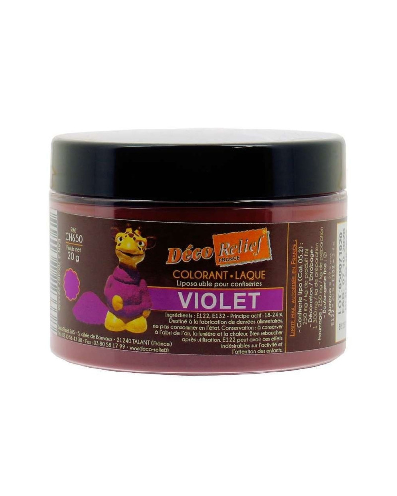 Colorant laqué violet 20g Déco relief