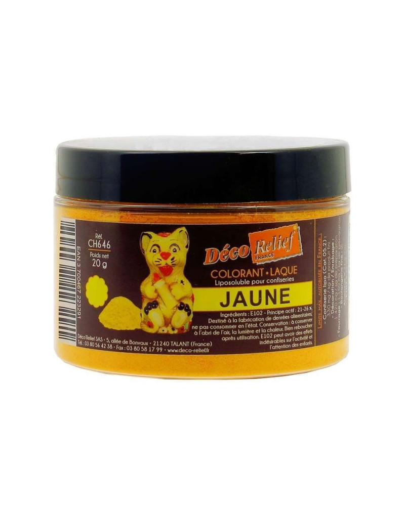 Colorant laqué jaune 20g Déco relief