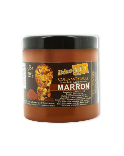 Colorant laqué MARRON 100g Déco relief