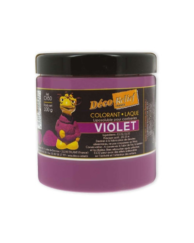 Colorant laqué violet 100g Déco relief