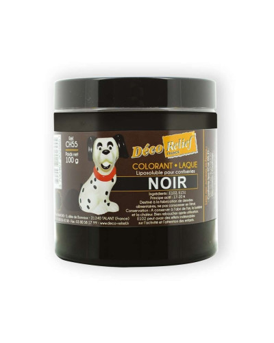 Colorant laqué NOIR 100g Déco relief