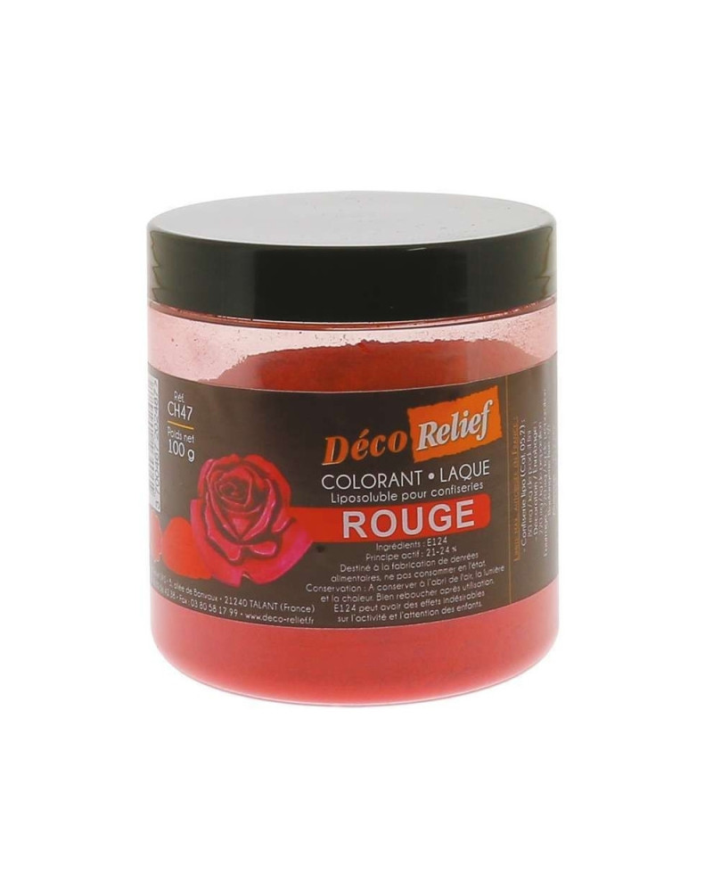 Colorant laqué rouge 100g Déco relief