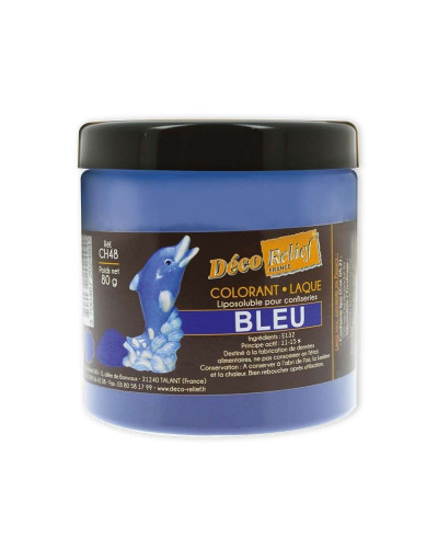 Colorant laqué bleu 100g Déco relief