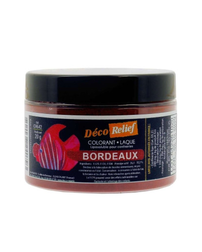 Colorant laqué bordeaux 20g Déco relief