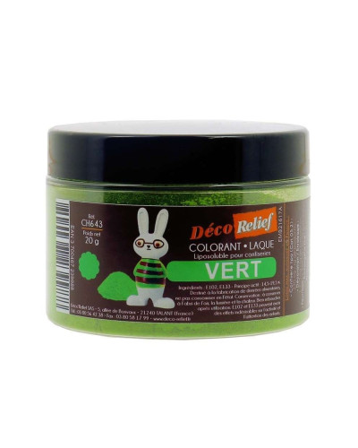 Colorant laqué vert 20g Déco relief