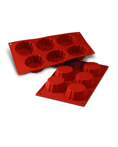 Moule silicone briochettes 6 figures