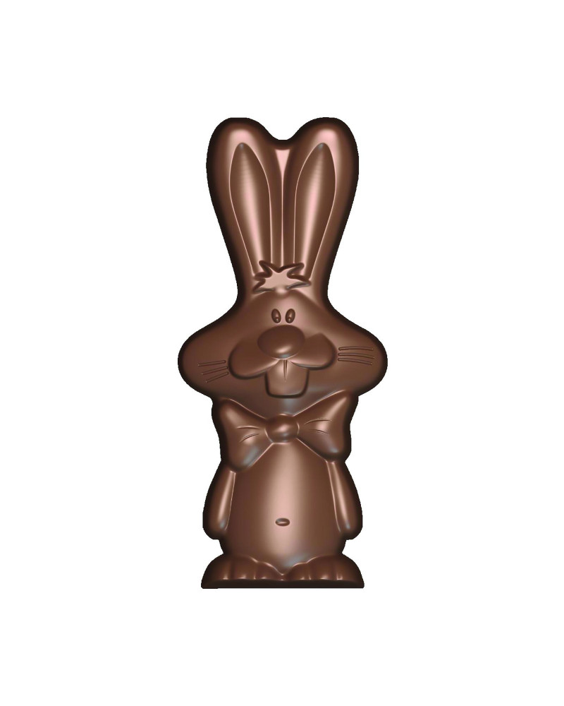 Moule pour chocolat lapin avec noeud Pâques