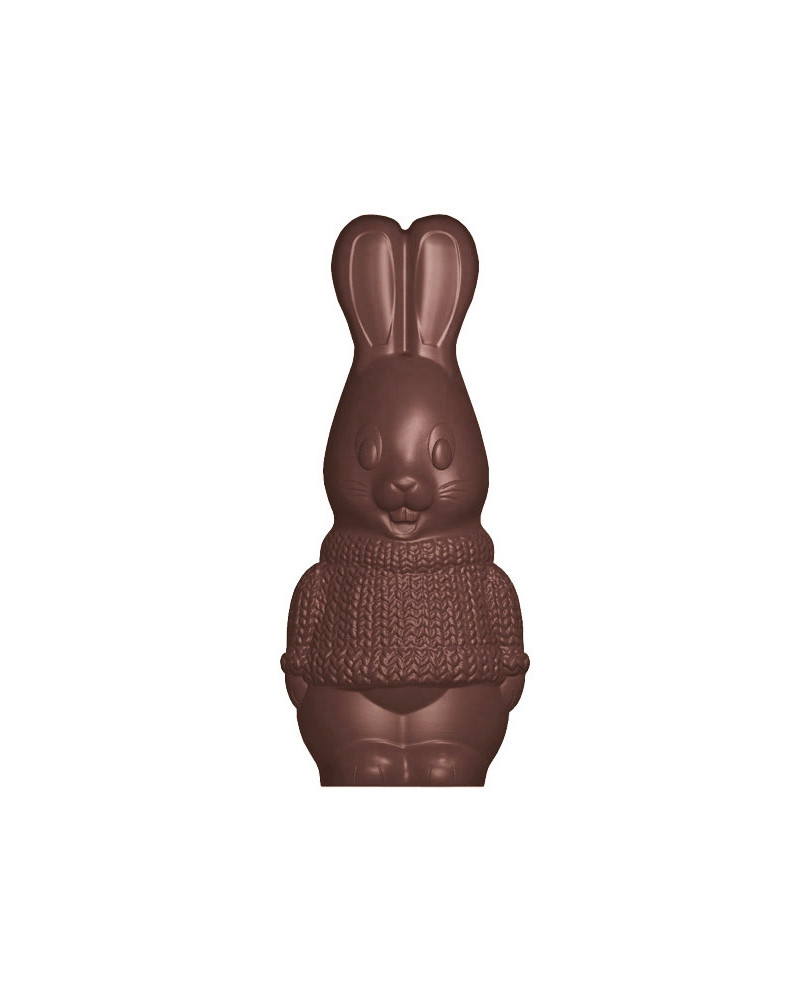 Moule pour chocolat lapin avec pull Pâques