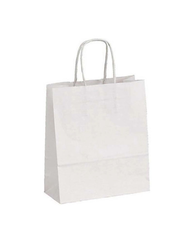 Sac cabas papier kraft blanc x 50