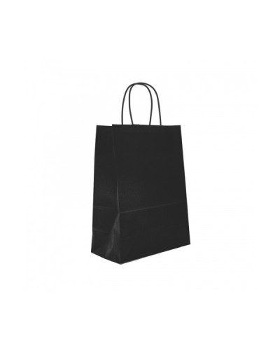 Sac cabas papier kraft noir grand modèle