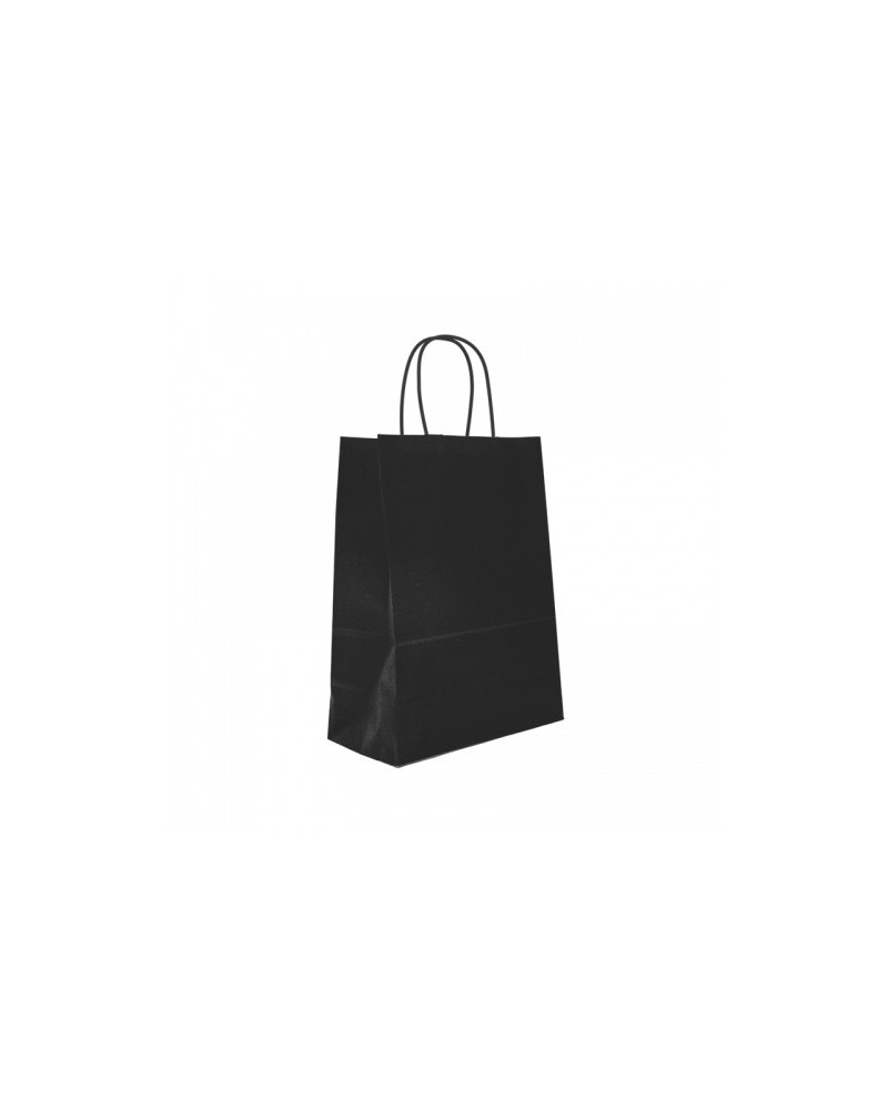 Sac cabas papier kraft noir grand modèle