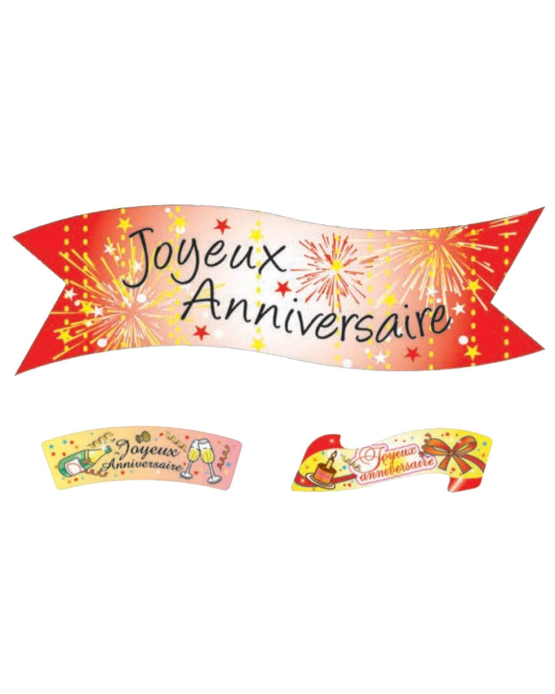 Banderole azyme Joyeux Anniversaire