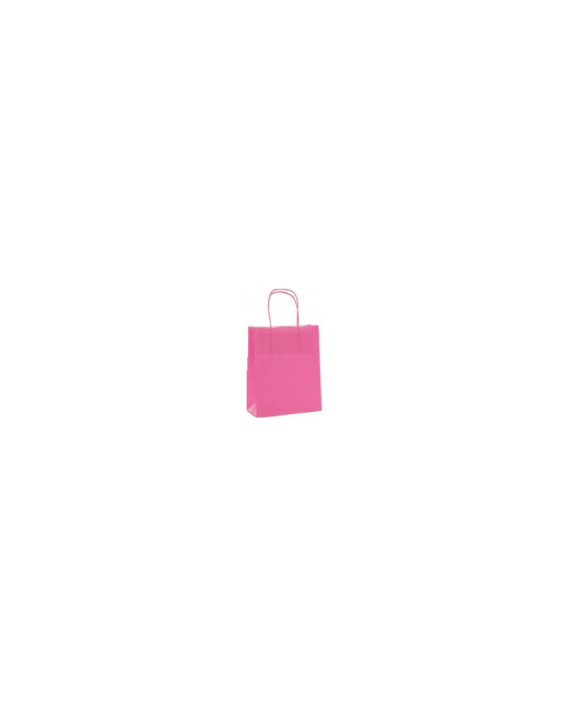 Sac cabas papier kraft FUCHSIA petit modèle