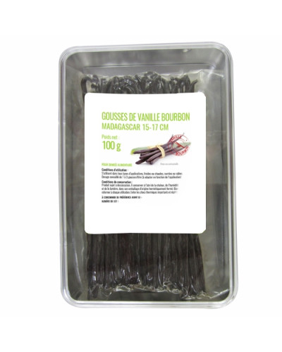 Gousses de vanille Bourbon 18/20 cm de 250 GR