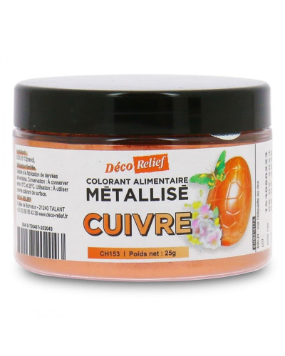 Colorant métallisé cuivre Déco Relief (pot de 25gr)