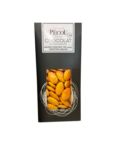 Dragées chocolat couleur orange