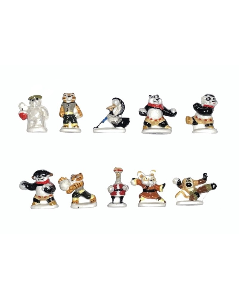 Collection de fèves  "KUNG FU PANDA BOULE DE NEIGE"