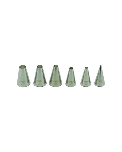 Lot 6 douilles unies en inox