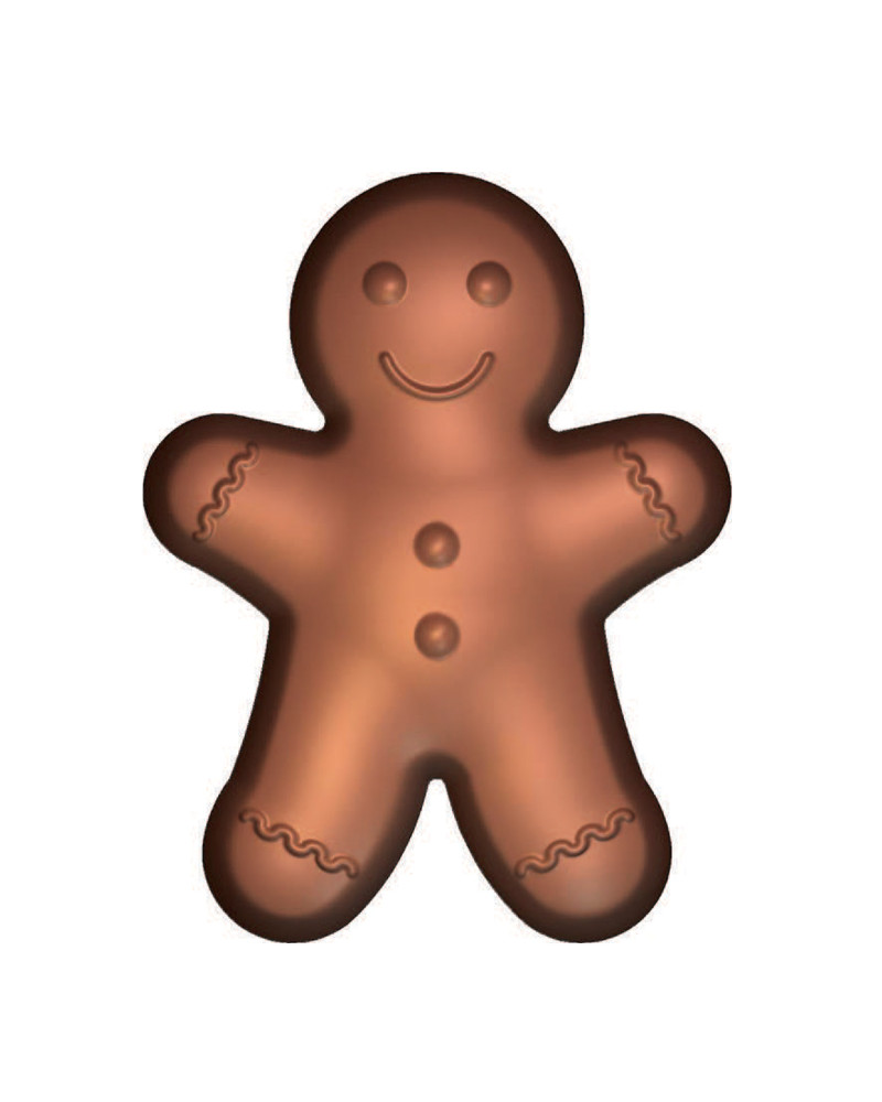 Moule pour chocolat 10 bonhommes en pain d'épices Cabrellon