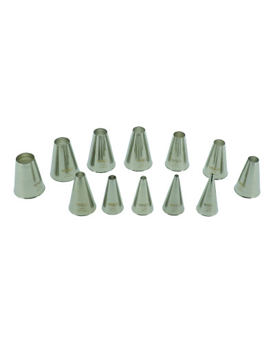 Boite 12 douilles unies inox