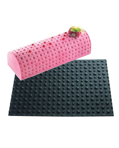 Tapis décor de bûche à pois