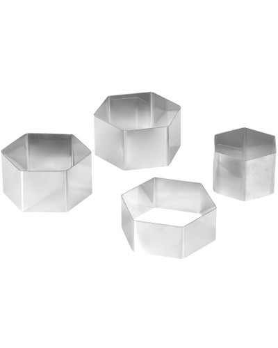 Lot de 6 nonnettes hexagonales (hauteur 4 cm)