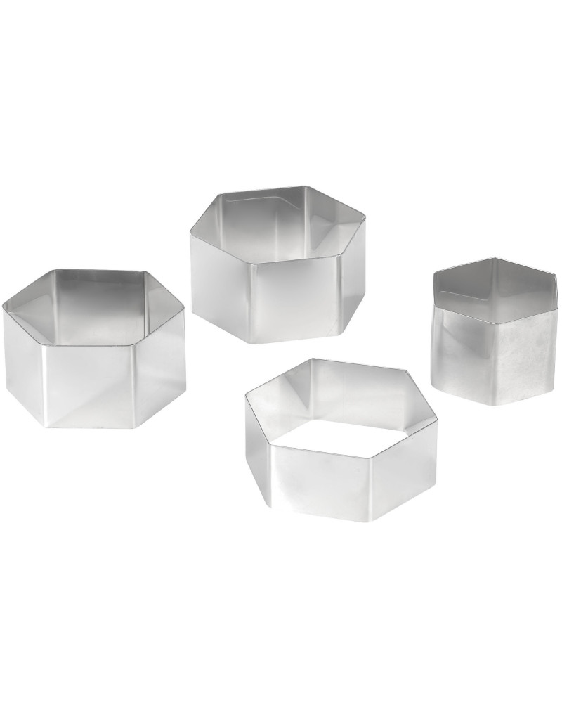 Lot de 6 nonnettes hexagonales (hauteur 4 cm)