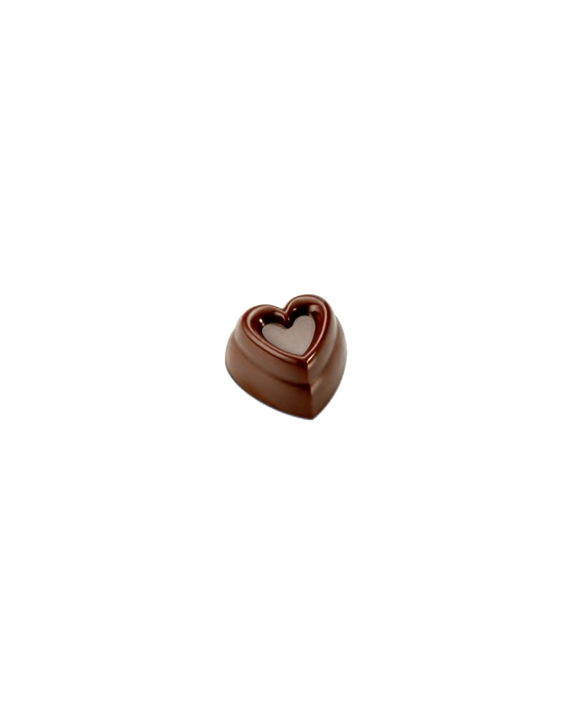 Moule pour bonbon chocolat coeur pyramide