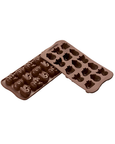 Plaque silicone EasyChoc 15 sujets Noël