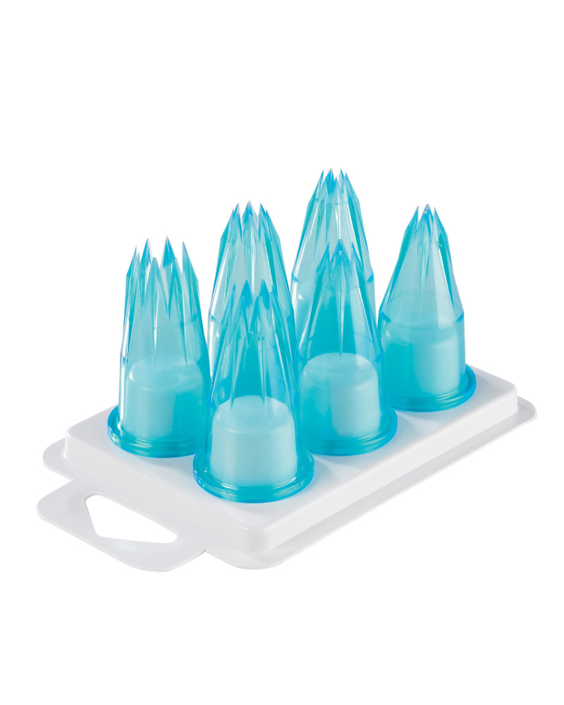 Boite 6 douilles cannelées tritan