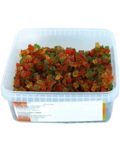 Cubes de fruits confits par 1 Kg