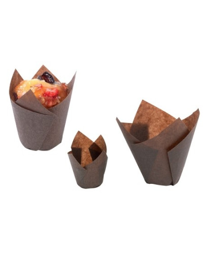 250 Caissettes muffins rigides carton spécial cuisson - Nordia